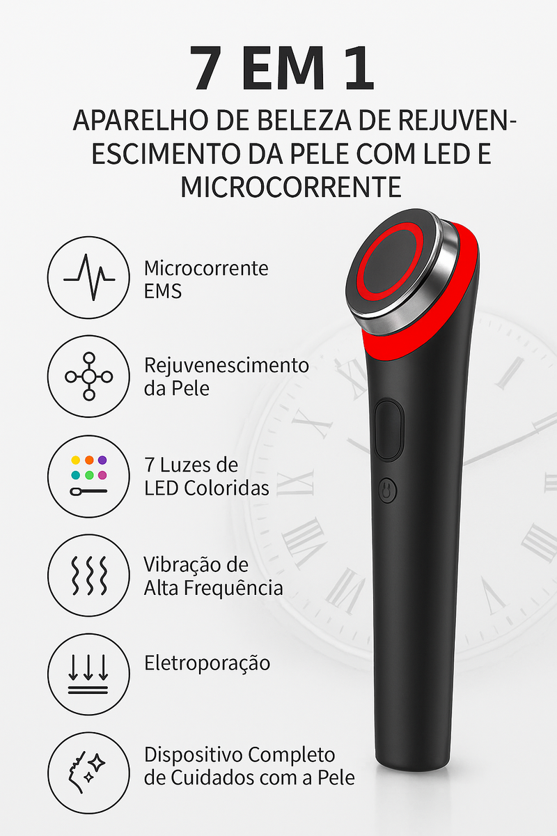 Rejuvenescimento Facial 7 Cores – Anti-Rugas, Lifting e Cuidados Profissionais em Casa