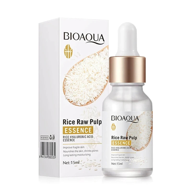 Sérum BIOAQUA de Arroz e Ácido Hialurônico – Hidratação e Clareamento Facial